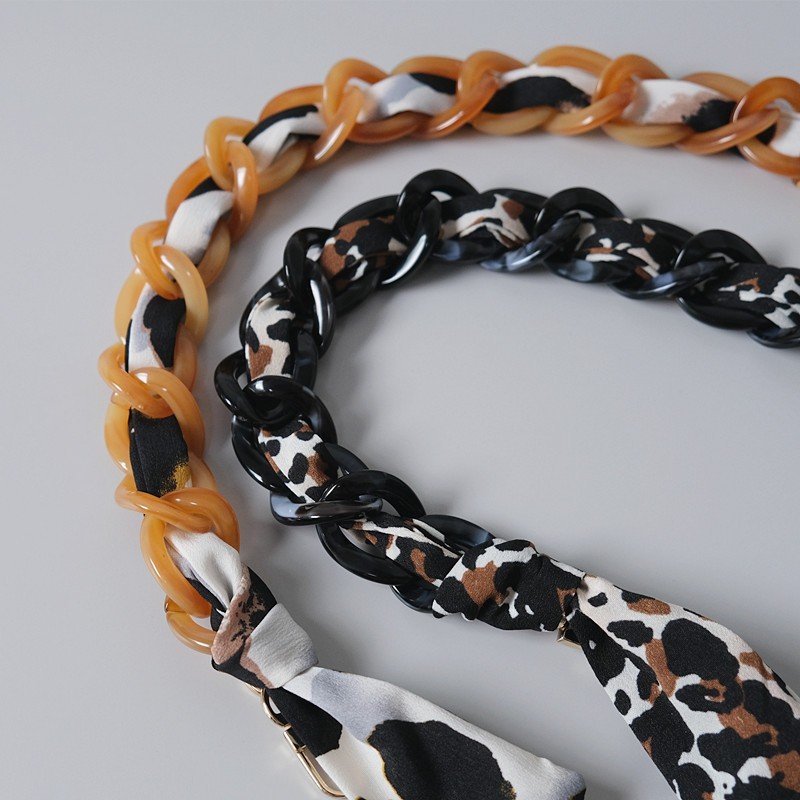 Fashion Elegant Silk Scarf Portable Strap For Purse Handle Handbag Belt Spring Summer Bag Accessories Replacement Short Chain