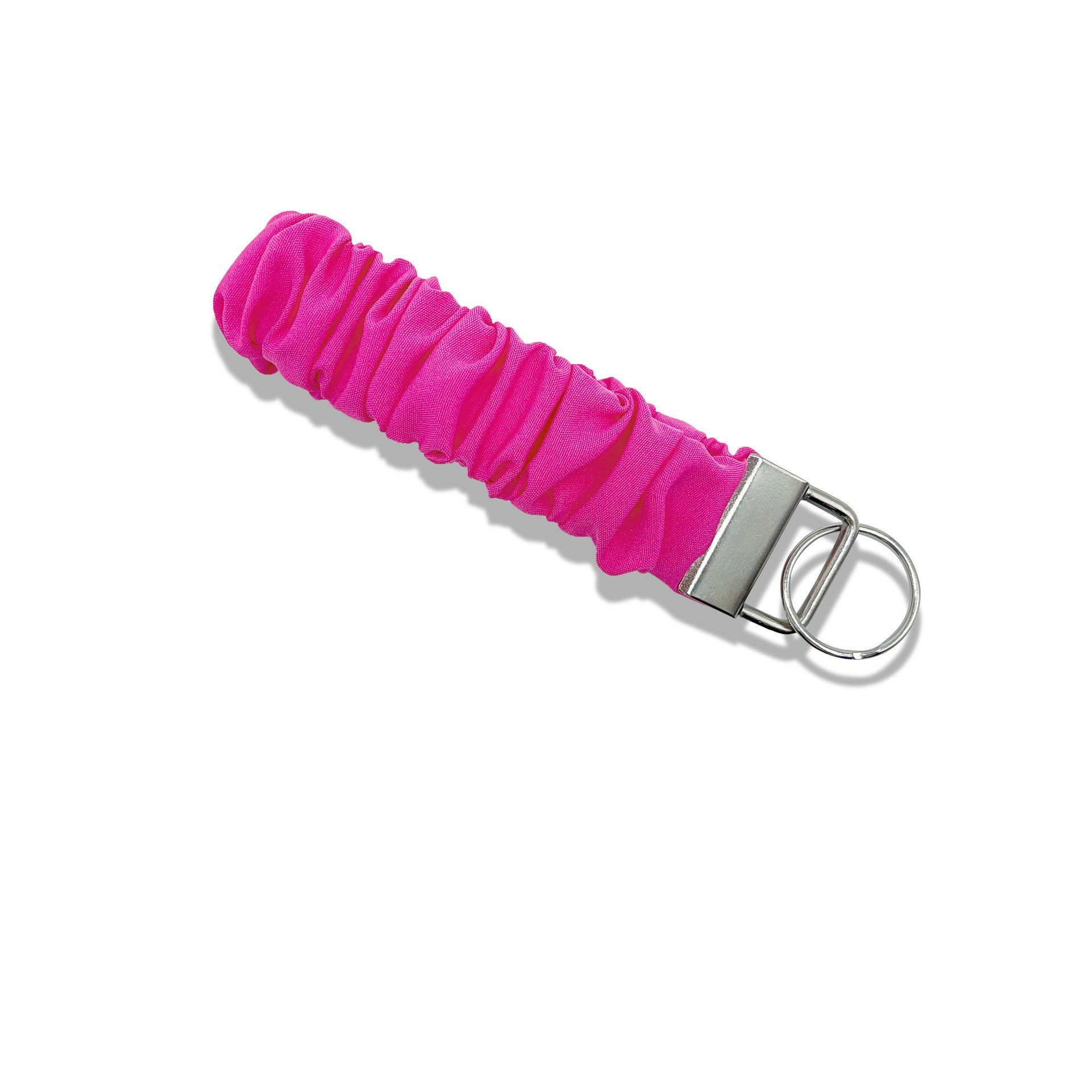 New Design Macaroon Color Elastic Wristband Bracelet Keychain Soft Stretchy Strap Polyester Fabric Bag Car Keychain Gifts Girls
