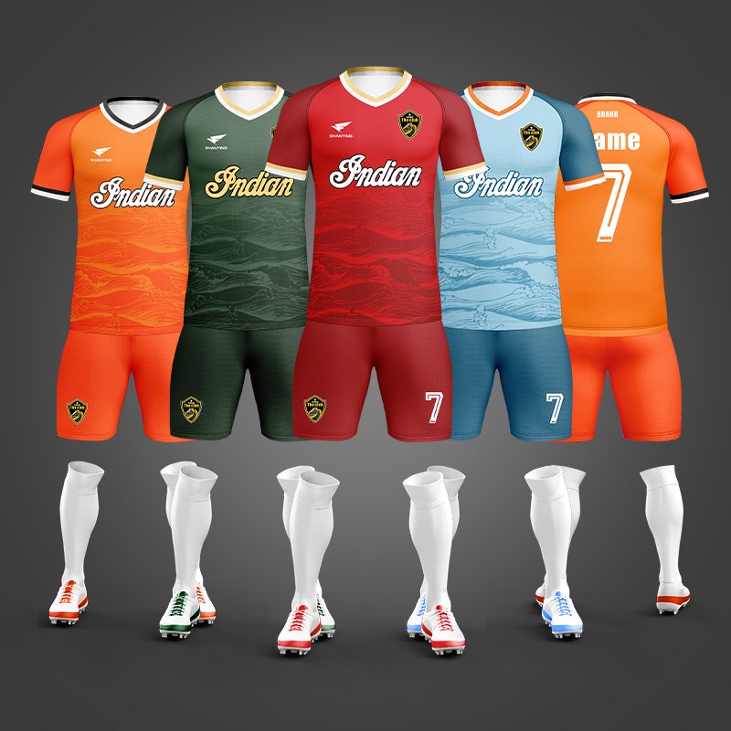 Custom Rib Design Sublimation Football Shirts 100% Polyester Embroidery Logo Vintage Football Shirt Team Sport Football t-Shirt