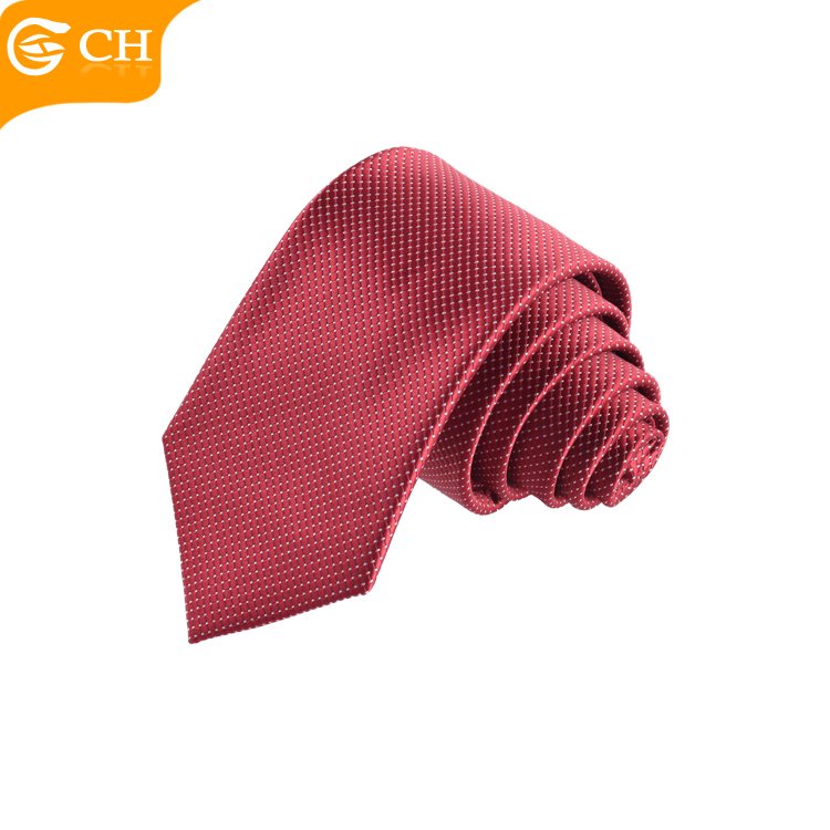 Factory Designer Red Win Import Polyester Solid Neckties American Leader Stylish Red Custom Logo Tie