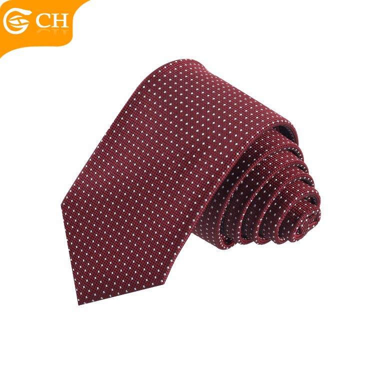 Factory Designer Red Win Import Polyester Solid Neckties American Leader Stylish Red Custom Logo Tie