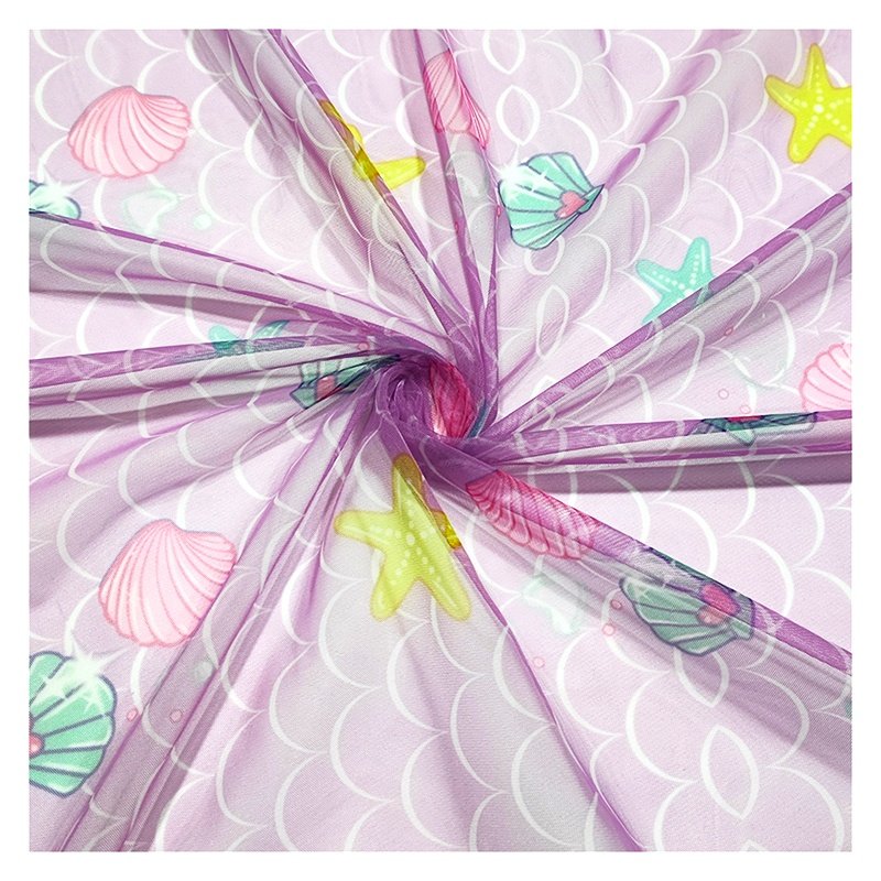 Yaqixin textile Fish scale pattern tie-dye super soft printed fabric children's dress fabric