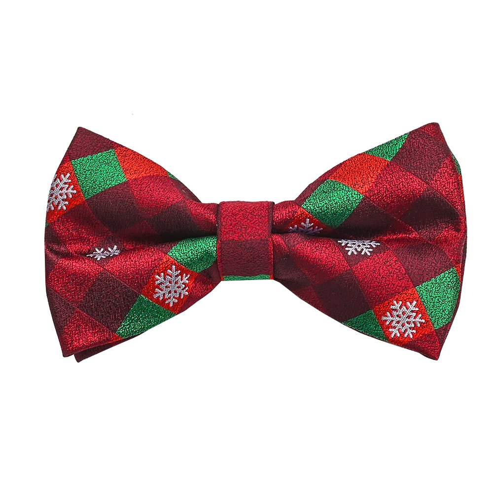 Yili Men's Neckwear Christmas Snow Tree Festival Theme Pre-Tied Bowties