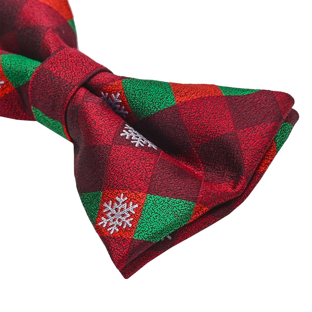 Yili Men's Neckwear Christmas Snow Tree Festival Theme Pre-Tied Bowties