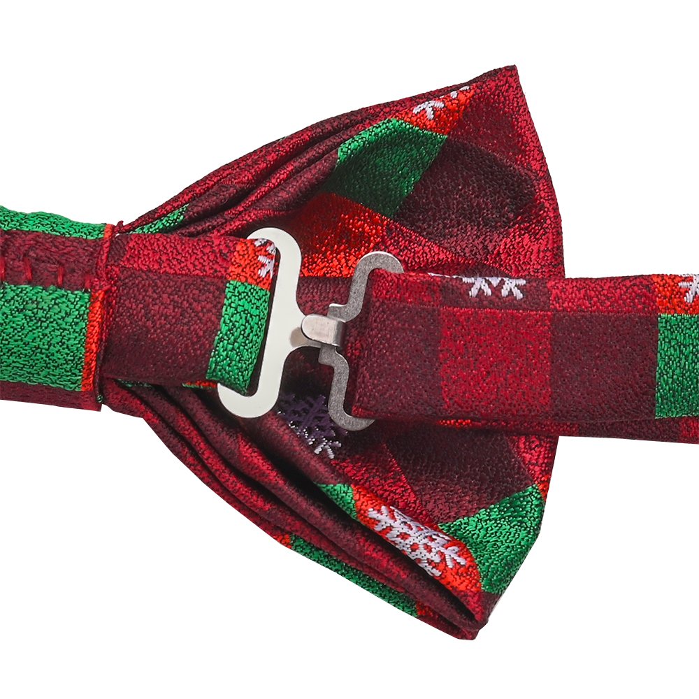 Yili Men's Neckwear Christmas Snow Tree Festival Theme Pre-Tied Bowties