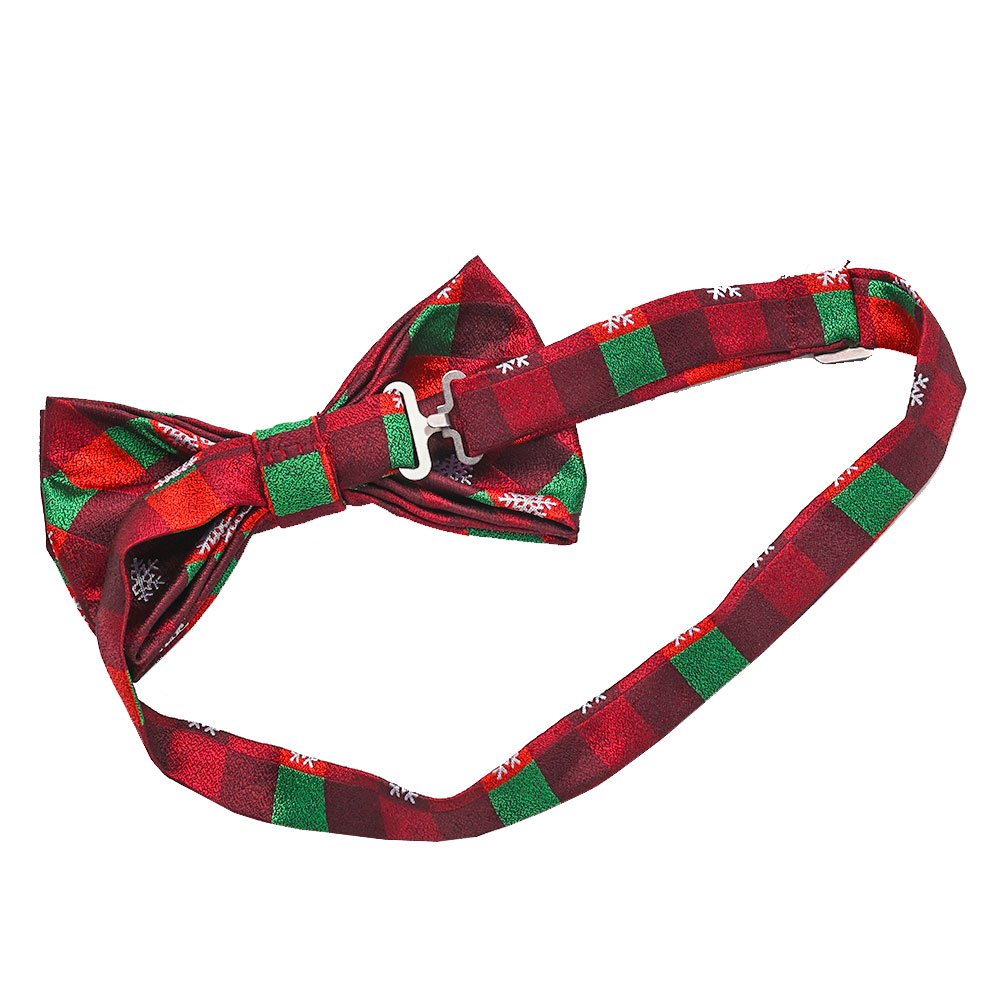 Yili Men's Neckwear Christmas Snow Tree Festival Theme Pre-Tied Bowties