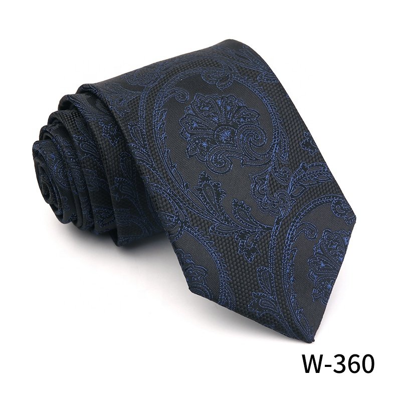 High quality hot selling paisley 7.5cm handmade cheap tie factory wholesale black,navy blue casual vintage men's formal tie