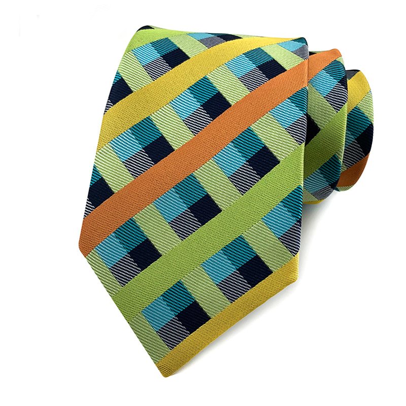 Normal Size High Quality Silk Mens Necktie Red with Navy Stripe Tie