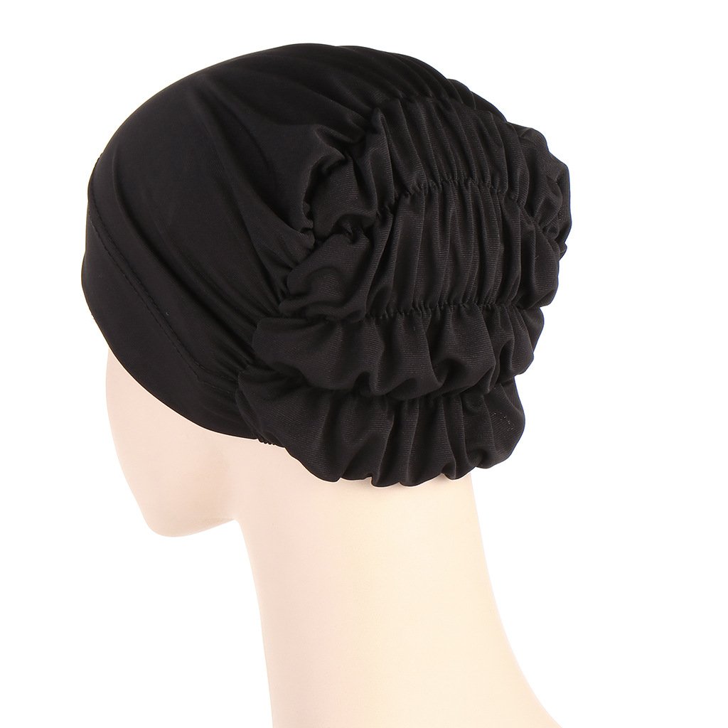 Sharut Newest Islamic muslim ruched elastic milk silk cotton jersey stretch tie back underscarf hijab caps