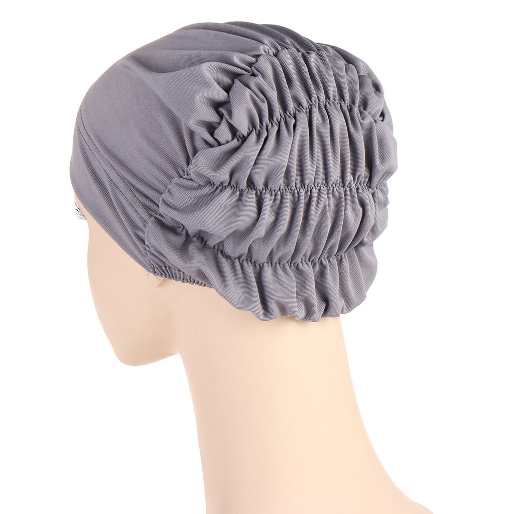 Sharut Newest Islamic muslim ruched elastic milk silk cotton jersey stretch tie back underscarf hijab caps
