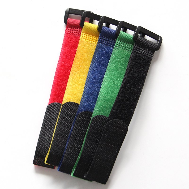 Factory Custom Self Adhesive Reusable Plastic Buckle Hook And Loop Strap With Logo