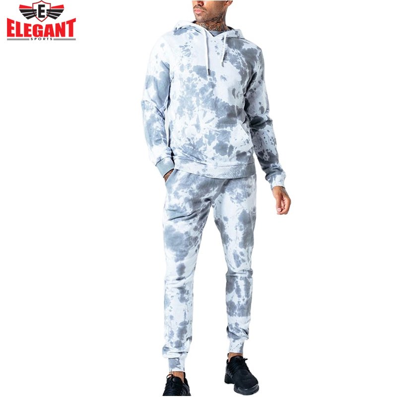 Good Quality Men's Fitness Clothing OEM Tie Dye Tracksuits Sets Best Material Unique Design Tie Dye Tracksuits