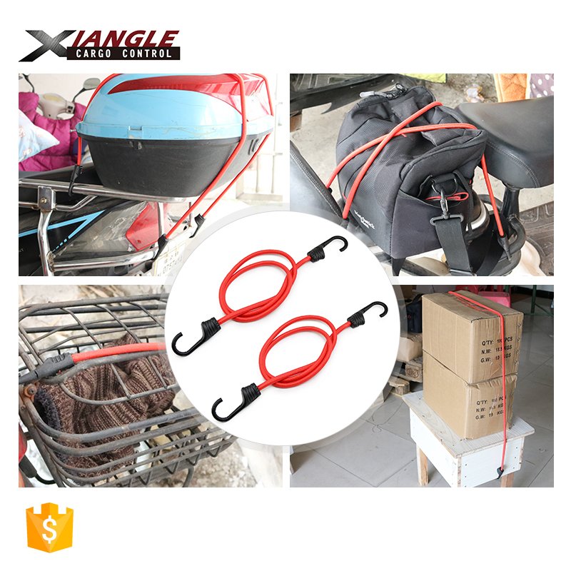 Hot Sale Custom Metal Core Hook 8mm Latex Rubber Tie Down Bungee Cord Set