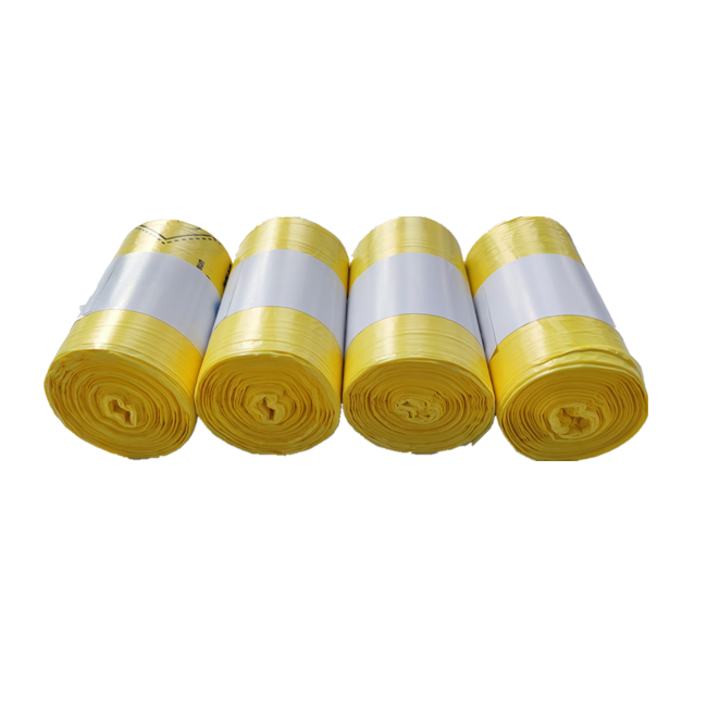 Machine made household logo printed medical waste 13 gallon biodegradable garbage bags big small size orange garbage bins bags