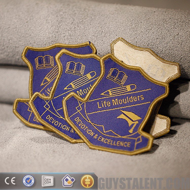 Custom Woven Badges Shoes Bags Tie Decorative Badges Patches Embroidery LOGO Patches Woven Patches School Uniform Woven Badge