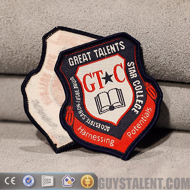 Custom Woven Badges Shoes Bags Tie Decorative Badges Patches Embroidery LOGO Patches Woven Patches School Uniform Woven Badge