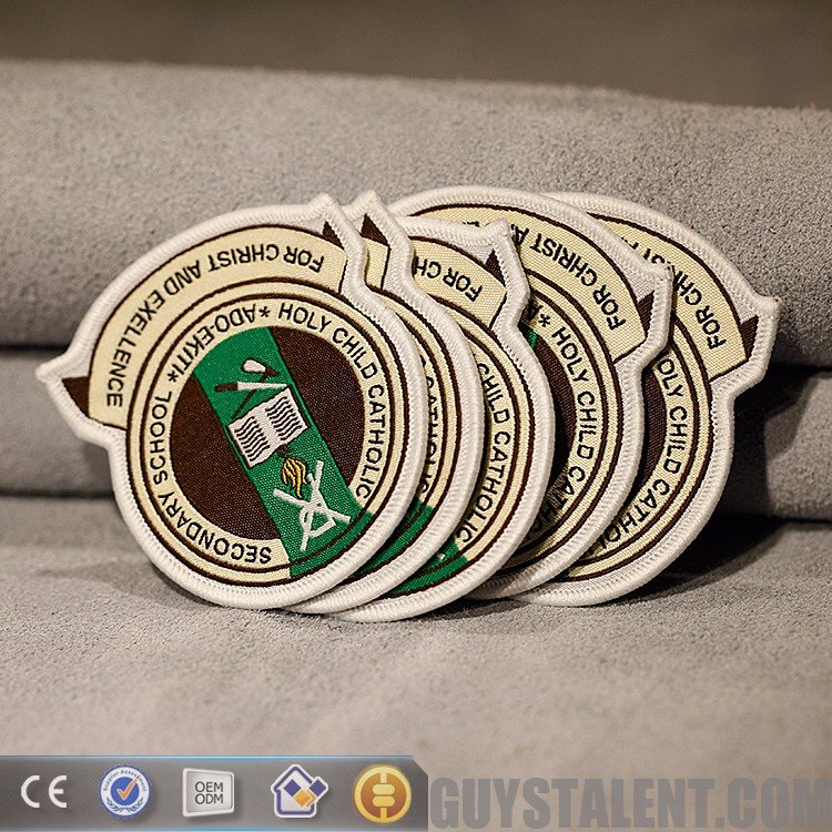 Custom Woven Badges Shoes Bags Tie Decorative Badges Patches Embroidery LOGO Patches Woven Patches School Uniform Woven Badge