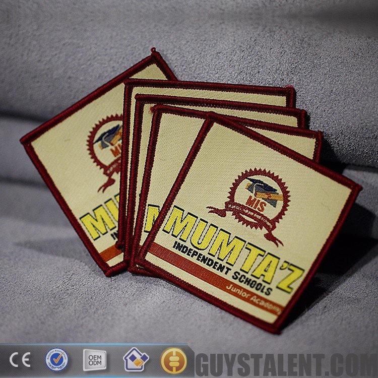 Custom Woven Badges Shoes Bags Tie Decorative Badges Patches Embroidery LOGO Patches Woven Patches School Uniform Woven Badge
