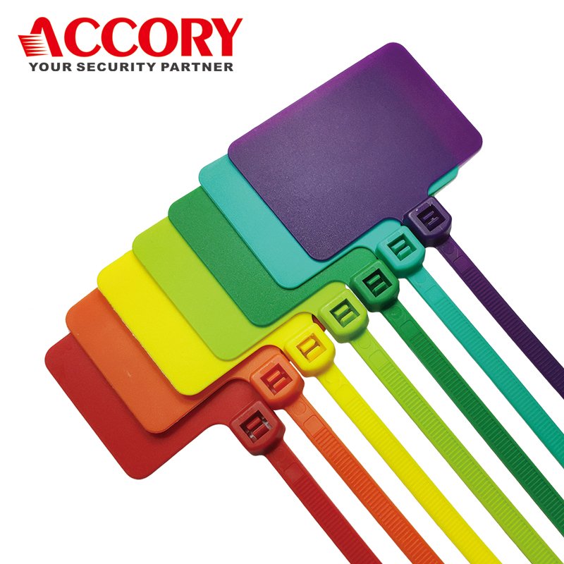 Big Cable Tie Tag (Model 300HD-FG) , big flag size 76x51mm, 12 inch tie length provides 75kg tensile strength