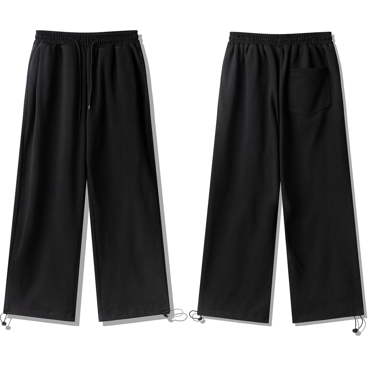 Men's Casual Jogging Pants Drawstring Tied Legs Super Soft Loose Wide Leg Design Women's Pure Cotton Summer Straight Skinny