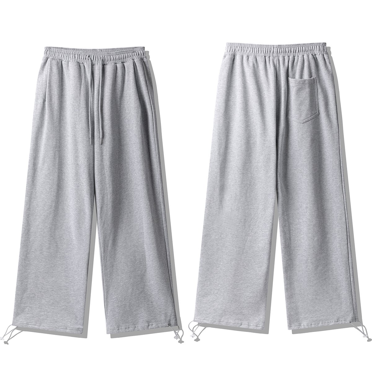 Men's Casual Jogging Pants Drawstring Tied Legs Super Soft Loose Wide Leg Design Women's Pure Cotton Summer Straight Skinny