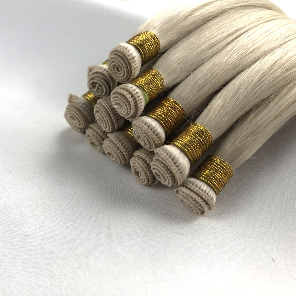 Manufacture Price Different Types Remy Virgin Long Lasting Human Hair Hand Tied Weft Hair Extensions