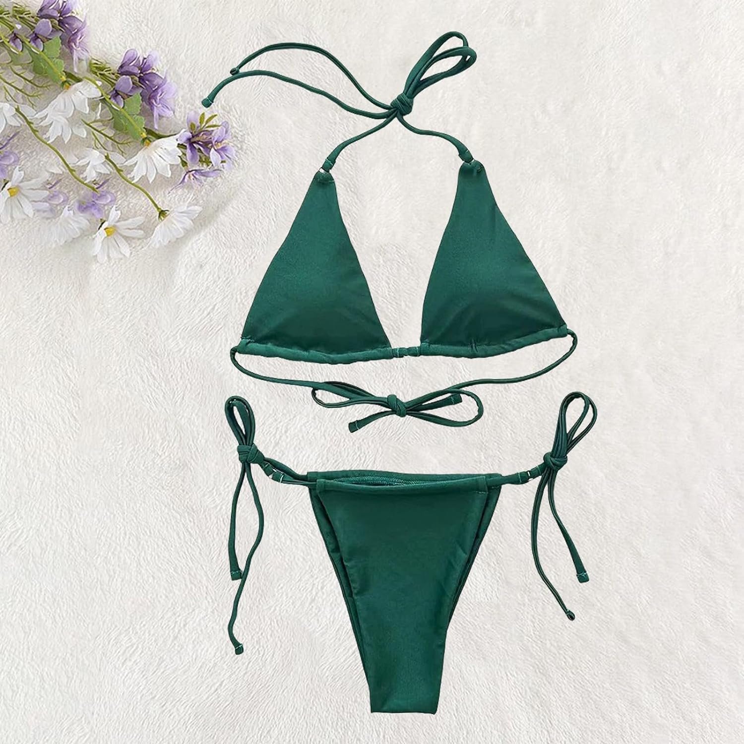 Wholesaler Custom Bathing Suit Drawstring String Thong Bikini Set Swimsuit 2 Piece Set Women OEM ODM Manufacturers Swimwear 2024