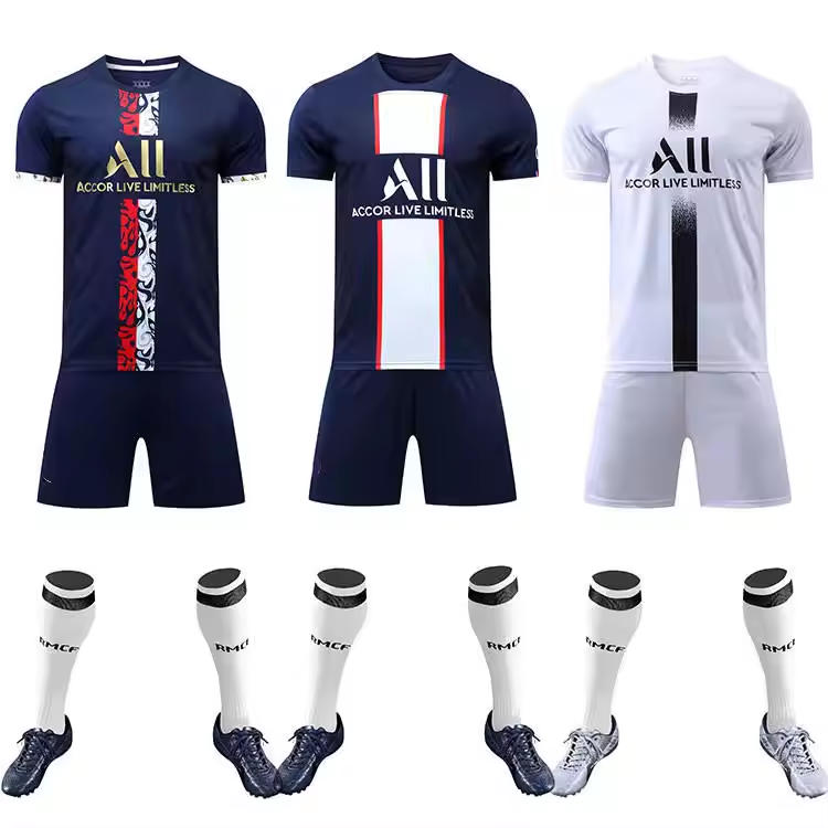 Wholesale Soccer Jerseys Kits National Sublimation Breathable Football Shirt Uniform Stretch Fit Men Soccer Wear