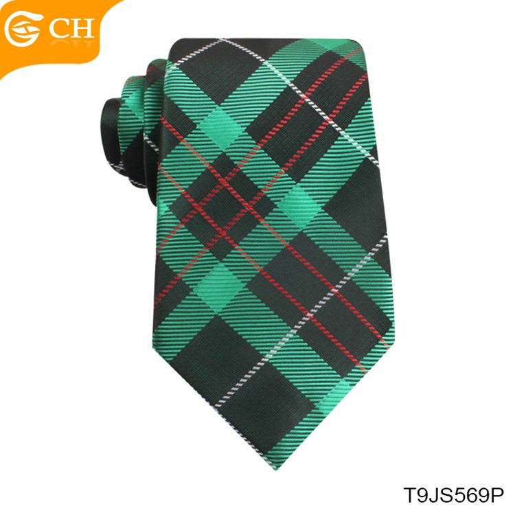 New Arrivals Factory Directly Yarn Dyed Ties Custom Stripe Tartan Scottish Design Neckties Custom Polyester School Uniform Ties