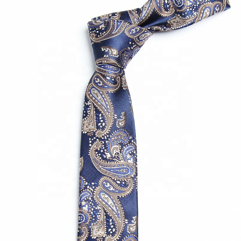 Wholesale Mens Paisley Design Floral Neck Tie High Quality Luxury Ties Gold Neckties For Men Business