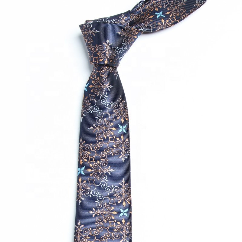 Wholesale Mens Paisley Design Floral Neck Tie High Quality Luxury Ties Gold Neckties For Men Business