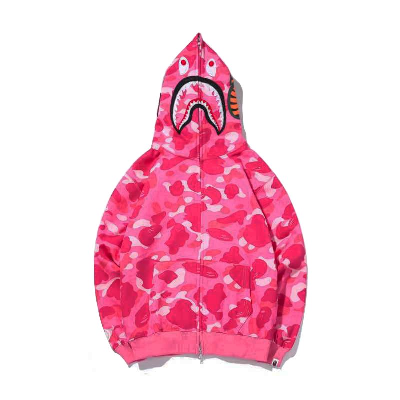 Original Edition 100% Cotton Bapees Hoodie Unisex 3d Shark Camo Zip Streetwear Hip Hop Style Sweatshirt For Men And Women