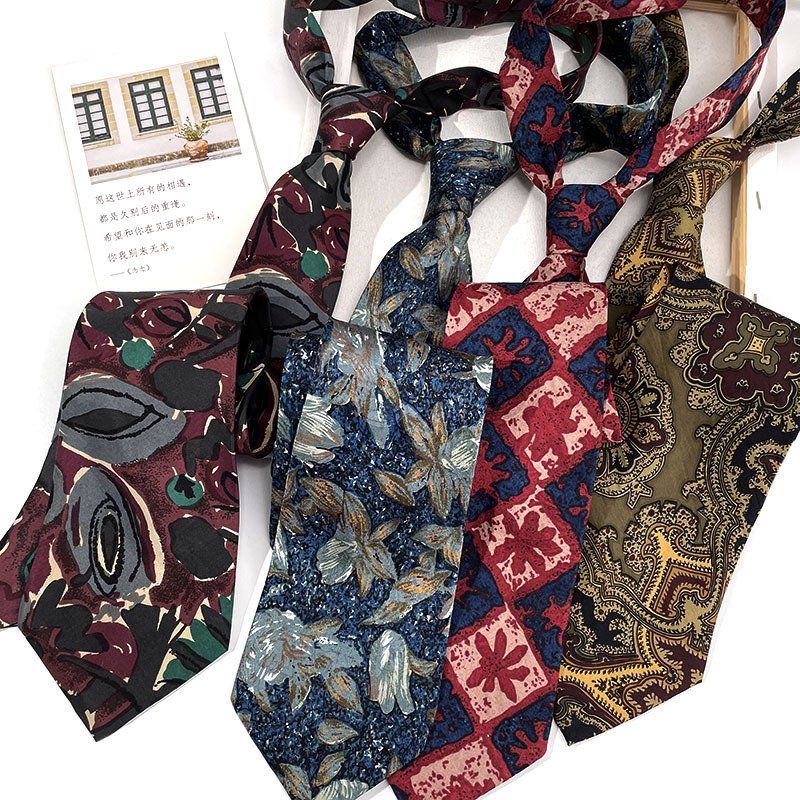 Manufacturer Latest Fashion Custom Design Floral men tie silk neck ties