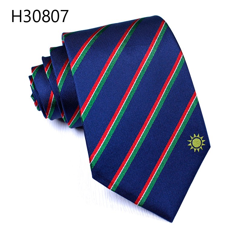 custom Skinny Fashion blue strip silk wedtie Mens Neckties business tie
