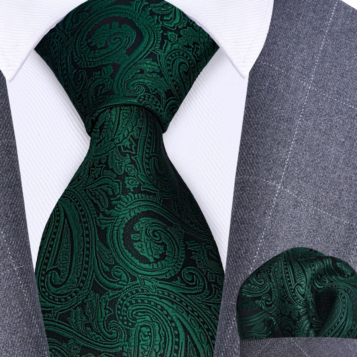 New Style 8cm Tie Set Purple Red Silk Pocket Square Necktie and Handkerchief Tie Sets for Men Business Wedding Ties