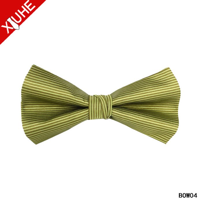 Lower MOQ Wholesale Bright Color Polyester Yarn dyed Mens Ready Bow Ties For Party