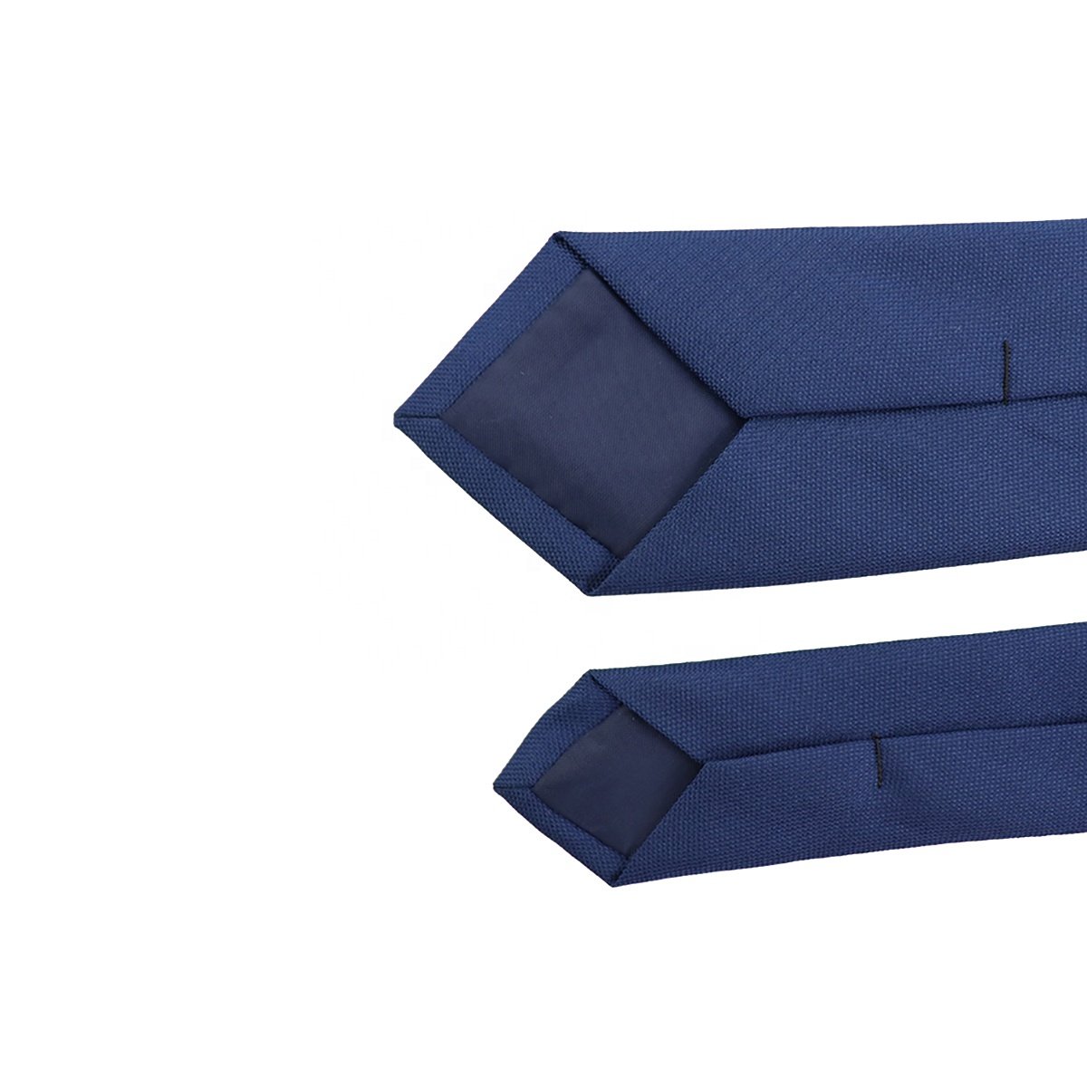 Casual Fashion Business Handmade Polyester Slim Skinny Mens Suit Ties Classic Indigo Blue Color Custom Solid Necktie For Men
