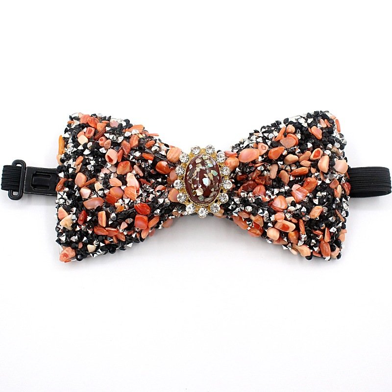 Rhinestone Bow Ties for Men Pre-tied Sequin Bowties Men with Adjustable Length, Jewel Bowknot Wedding Prom Tuxedo Accessories
