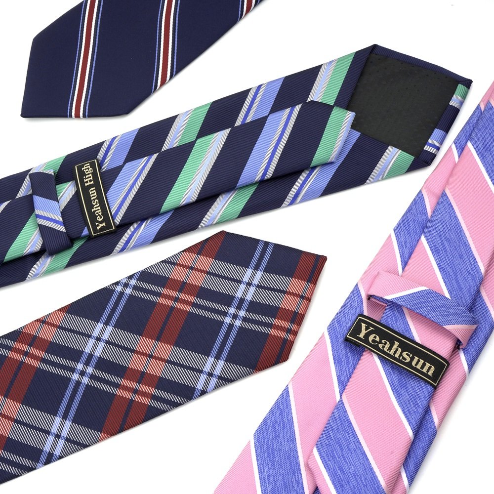 Accept Custom made silk poly jacquard woven necktie novelty tie silk necktie available plaid stripes neck ties box set