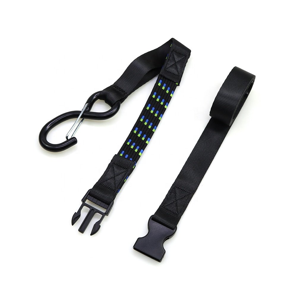 2.5cm Black Plastic Buckle Custom Tie Down Strap Cargo Tie Webbing Pocket Buckle Strap
