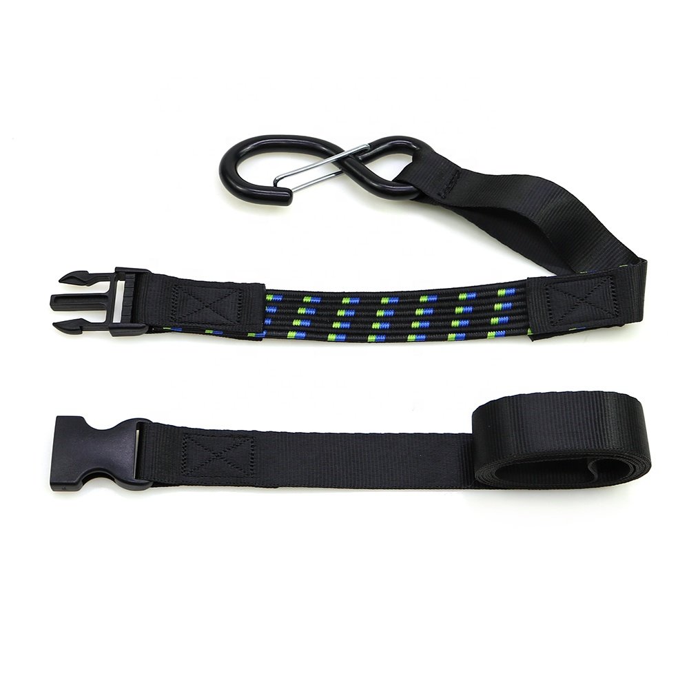 2.5cm Black Plastic Buckle Custom Tie Down Strap Cargo Tie Webbing Pocket Buckle Strap