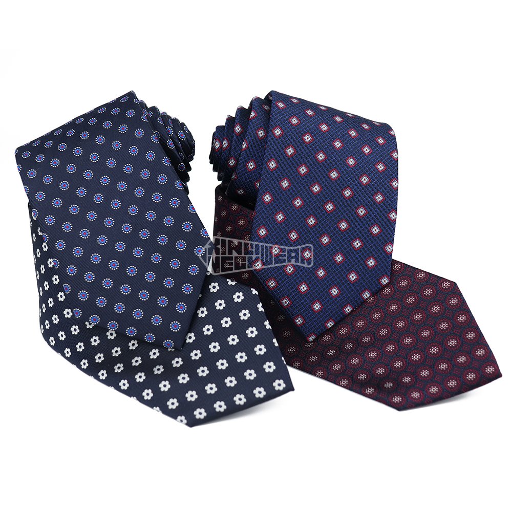 Xinli Neckwear Cravatte Di Seta Hand Made Navy Blue Mens Floral Neck Ties For Men Business Custom
