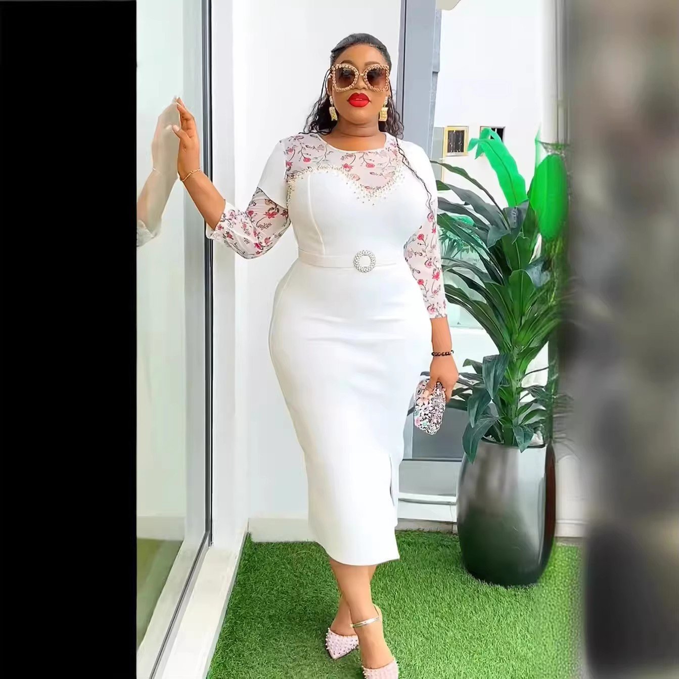 African Party Dresses for Women 2024 Plus Size Dashiki Ankara Print Wedding Gowns Turkey Muslim Maxi Dress Africa Clothing