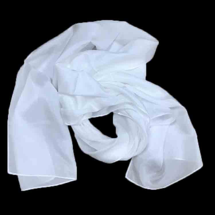 white silk fabric 100% silk habotai 8mm scarf