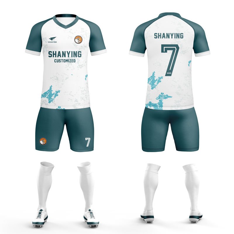 Men Kids Football Uniform Soccer Jersey Set Custom Adult Soccer Jerseys Football Set Suit With The Number Name Logo