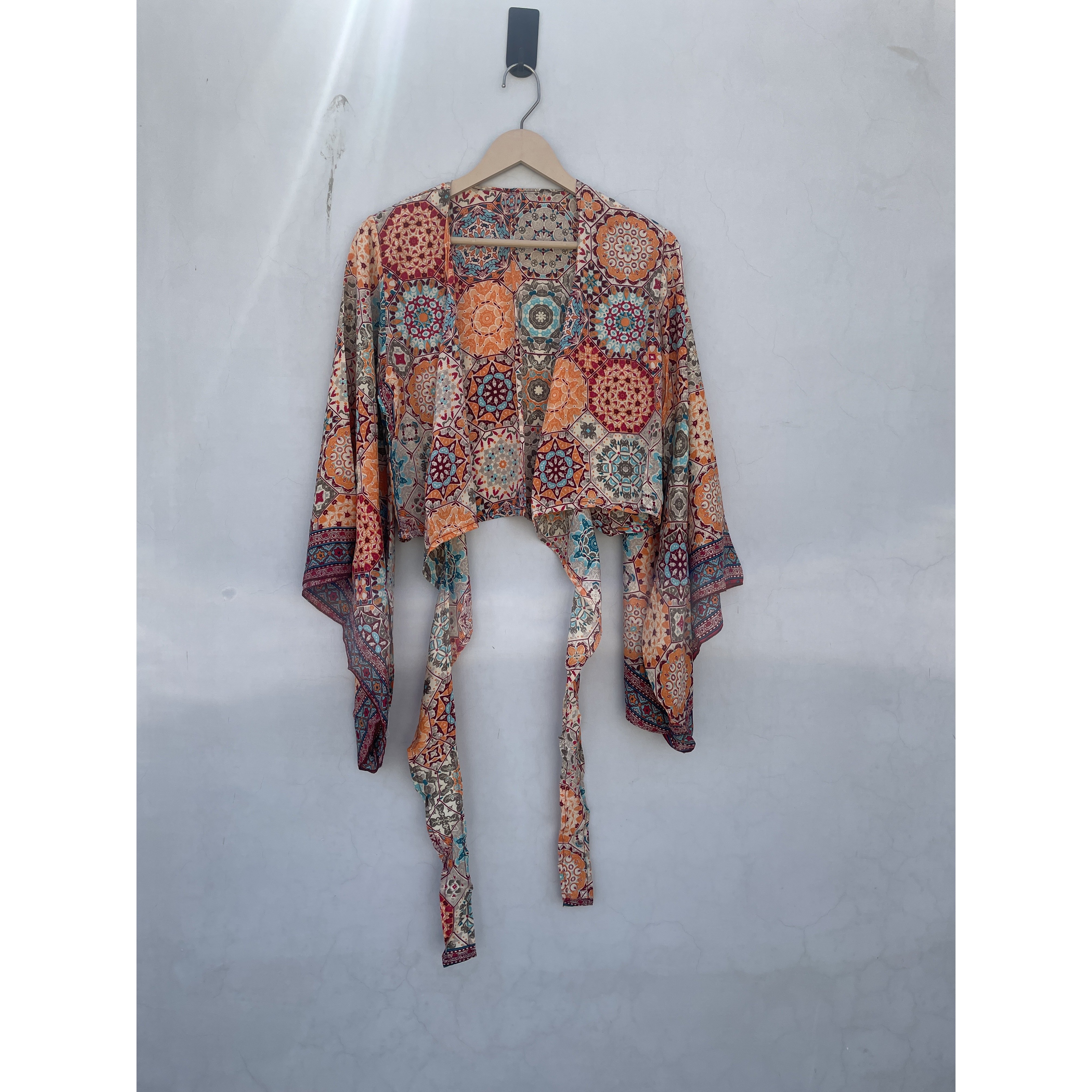 Super Selling Tie Top with Silk Material Made Floral Pattern Colorful Designed Tie Top For Sale By Exporters