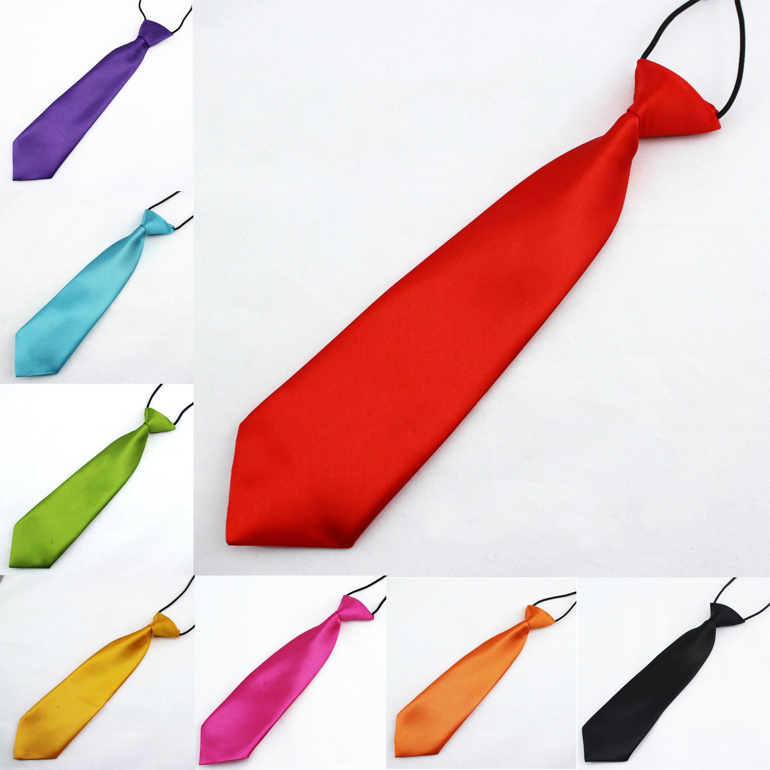 Children Neck Accessories Handmade Solid Neck Tie Kids Ceremony School Necktie