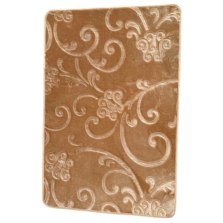Customized factory rugs Indonesia Malaysia wall to wall anti slip emboss ready design raschel mink carpet