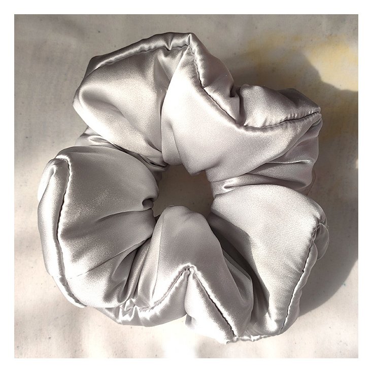 Silk Hair Scrunchies Sleep Cloud Hair Rings Silk-filled Cotton Hair Care 100% Mulberry Silk Scrunchies For Curly Styling