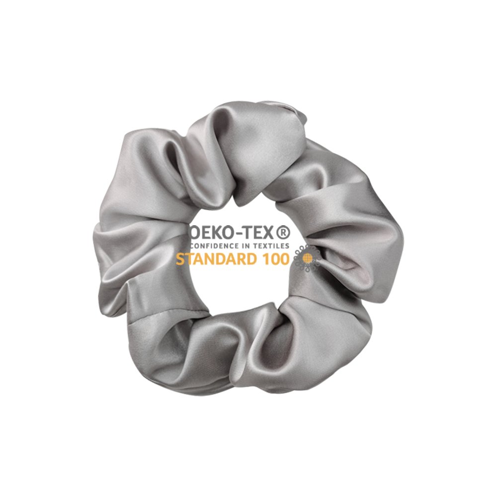 Silk Hair Scrunchies 100% Pure 22 Momme Mulberry Hair Ties With Elastic Hair Bands Set